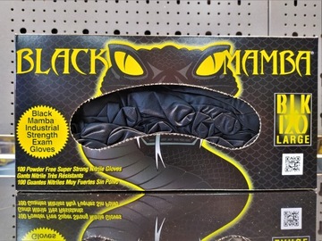 ЧЕРНЫЕ нитриловые перчатки MAMBA THICK M 100 шт.