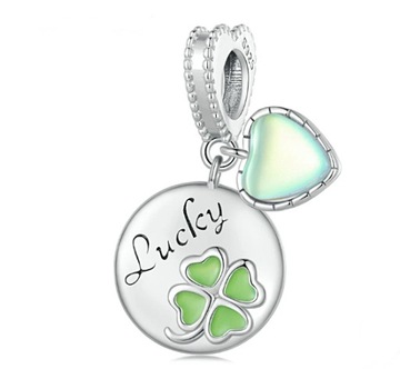 CHARMS ZAWIESZKA ZIELONA KONICZYNA LUCKY SZCZĘŚCIE