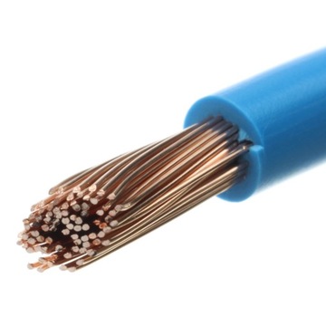 Niebieski kabel LgY 1x6 linka przewód 6 mm