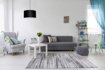 ПОТОЛОЧНАЯ ЛЮСТРА ПОДВЕСНАЯ ЛАМПА ТРОЙНОЙ БОЛЬШОЙ АБАЖУР ЧЕРНЫЙ LED 35 СМ