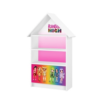 Regał dziecięcy BOO DOMEK rainbow high róż 2 125cm