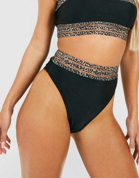 Boohoo MAJTKI KĄPIELOWE WYSOKI STAN DÓŁ OD STROJU NG2 glr M