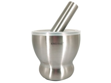 MOŹDZIERZ STALOWY Z UBIJAKIEM POKRYWKĄ KINGHOFF