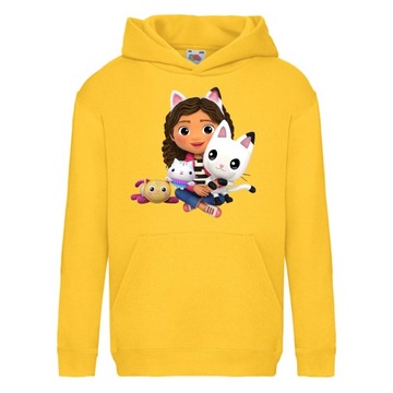 BLUZA KOCI DOMEK GABI Z KAPTUREM 128 cm 7-8 LAT