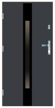 Drzwi zewnętrzne 55mm LI28 BLACK antracyt 80 LEWE