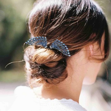 Булочка для волос Изысканная блестящая модная заколка для волос в стиле E