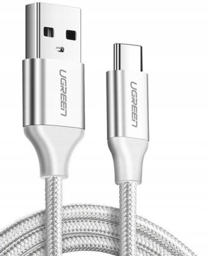 Kabel USB-USB-C 2m QC 3A UGREEN szybkie ładowanie mocny oplot alu obudowa