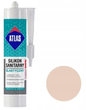 ATLAS SILIKON SANITARNY ELASTYCZNY BEŻ PASTEL. 018
