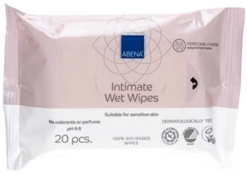Chusteczki do higieny intymnej 20 szt. biodegradowalne eco 20x16 Abena