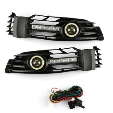 VW Passat B5 FL Halogen + дневные ходовые огни в решетках бампера
