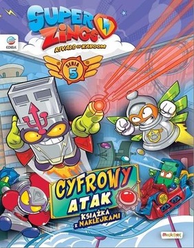 SUPERZINGS KSIĄŻKA Z NAKLEJKAMI + FIGURKA ORYGINAŁ