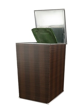 Навес для мусорного бака для дачи из техноротанга РД02