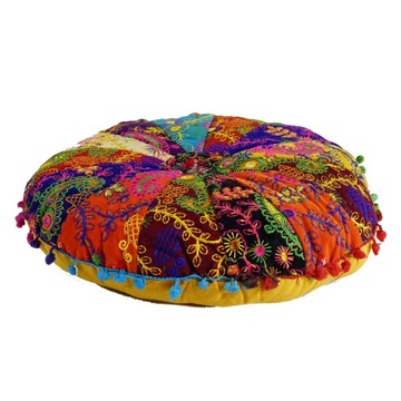 INDYJSKA PUFA PODUSZKA DO SIEDZENIA MEDYTACJI JOGI PACZŁORK BOHO HANDMADE