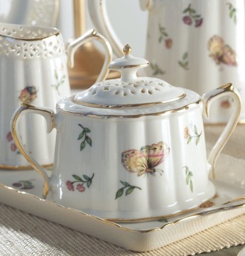 Ажурная сахарница декорированная LEDA VILLA ITALIA