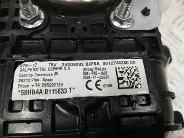 AIRBAG ULOŽENÍ VZDUCHOVÁ SPOLUJEZDCE CITROEN C3 III