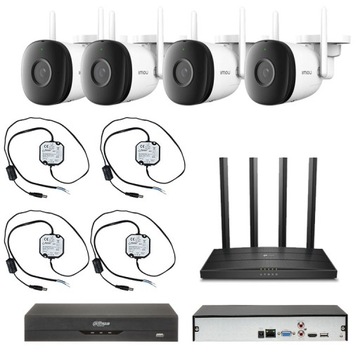 4 Kamery Imou WiFi 4MP NVR 8CH DAHUA DETEKCJA SMD