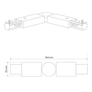 ШАРНИРНЫЙ РАЗЪЕМ ДЛЯ 1-ФАЗНОЙ ШИНЫ. БЕЛЫЙ ЭДО