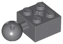 LEGO 57909b Klocek z kulą 2x2 Ciemny Szary DBG 4497253 1szt NOWY