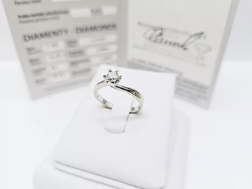PIERŚCIONEK Z BIAŁEGO ZŁOTA Z BRYLANTEM 0,28CT