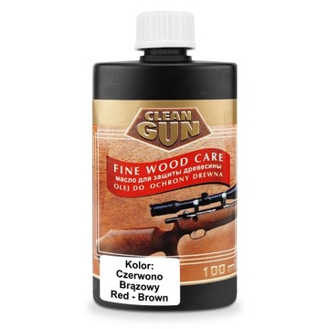 Środek do konserwacji kolb drewnianych Clean Gun - 100ml czerwono-brązowy