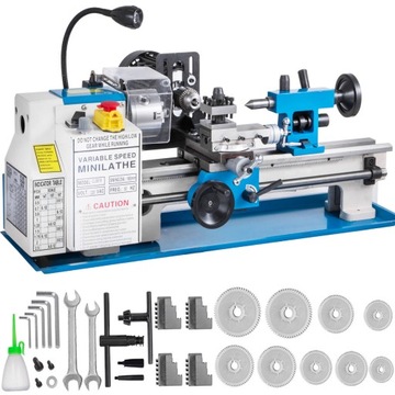 VEVOR Tokarka Do Metalu 180x350mm 550W 2500RPM