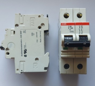 Wyłącznik nadprądowy S282 K10A 400VAC 2P 25kA ABB