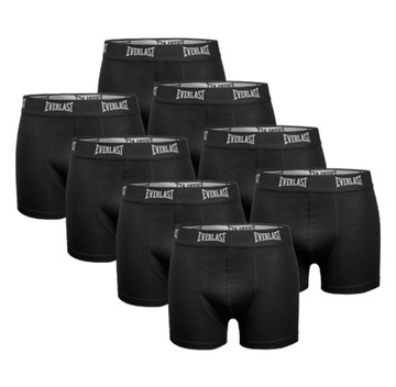 EVERLAST Мужские хлопковые шорты-боксеры черного цвета, 8 шт., размер XL