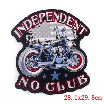 NASZYWKA PRASOWANKA MOTOCYKLOWA KAMIZELKE KURTKE INDEPENDENT NO CLUB