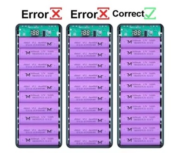 ЧЕХОЛ POWERBANK ДЛЯ 8 x 18650 2xUSB СВЕТОДИОДНЫЙ ФОНАРИК