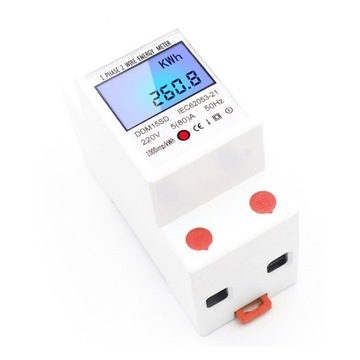 LICZNIK ENERGII 1-FAZOWY PODLICZNIK ENERGII PRĄDU JEDNOFAZOWY 5-80A LCD