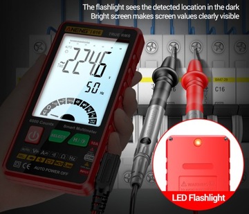 АВТОМАТИЧЕСКИЙ МУЛЬТИМЕТР ANENG 616 LED + CASE 6000Z