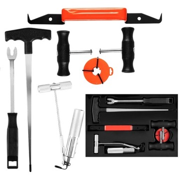 НАБОР NEO В ЧЕМОДАНЕ ДЛЯ РЕЗКИ И ДЕМОНТАЖА АВТОМОБИЛЬНЫХ СТЕКЛОВ, 7 ЭЛЕМЕНТОВ. 11-819