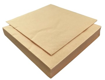 Serwetka składana 33x33cm 3w 20szt kremowa