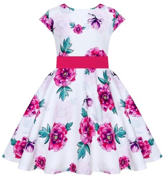 ELEGANCKA WIZYTOWA SUKIENKA DZIEWCZĘCA UROCZYSTOŚCI r 146 3785