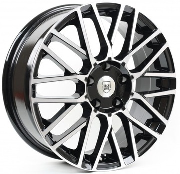 4× DISK HLINÍK TECHLINE 739 BD (CZARNY + POLERKA) 6.5" X 17" 5X114.3 ET 46