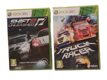 X360 ZESTAW TRUCK NEED FOR SPEED SHIFT 2 UNELASHED PL WYŚCIGI XBOX NOWE