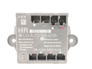 MODUŁ STEROWNIK DRZWI PRAWY TYŁ A2129004006 MERCEDES W204 W212