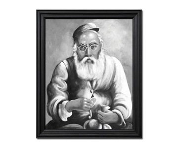 PORTRET ŻYDA Z PIENIĄŻKIEM ŻYD NA SZCZĘŚCIE OBRAZ