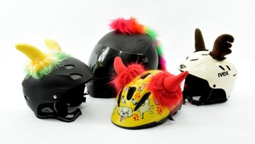 Ozdoba na kask narciarski - rogi - zestaw 