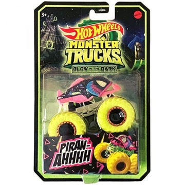 HOT WHEELS MONSTER TRUCKS PIRAN-AHHHH GLOW ŚWIECĄCE KOŁA