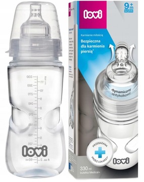 LOVI Butelka MEDICAL+ dynamiczny smoczek 330ml 9m+ przepływ szybki