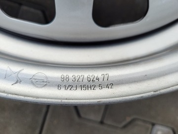 4× DISK OCELOVÝ PEUGEOT OE 9670802780 6.5" X 15" 5X108 ET 42