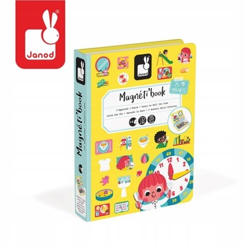 JANOD MAGNETIBOOK Uczę się zegarka układanka Zegar