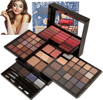 PALETA CIENI Max&More KASETKA Z KOSMETYKAMI 73 produkty HELLO BEAUTY BLUE