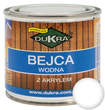 Bejca wodna do drewna Dukra 200ml BIAŁY