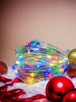 Светодиодные проволочные светильники 30 MULTICOLOR, 3 батарейки