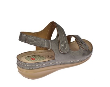 САНДАЛИИ ЖЕНСКИЕ ДЛЯ БОЛЬНЫХ ПЯТОК ВСТАВКИ ОТ ПЯТОЧНОЙ Шпоры 3015 ГР размер 39