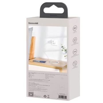 2X кабель BASEUS QC PD USB-C 40 Вт, 5 А, 1,5 м, белый