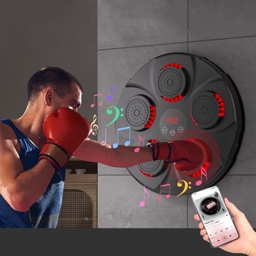 БОКС МУЗЫКАЛЬНЫЙ ТРЕНИРОВОЧНЫЙ МАШИНА BLUETOOTH БОКСЕРСКАЯ НАСТЕНКА + ПЕРЧАТКИ