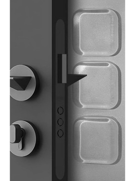 РУЧКА ДВЕРНАЯ БАМПЕР САМОКЛЕЯЩАЯСЯ ДЛЯ СТЕН, ПРОЗРАЧНАЯ, 4*4см, 6шт